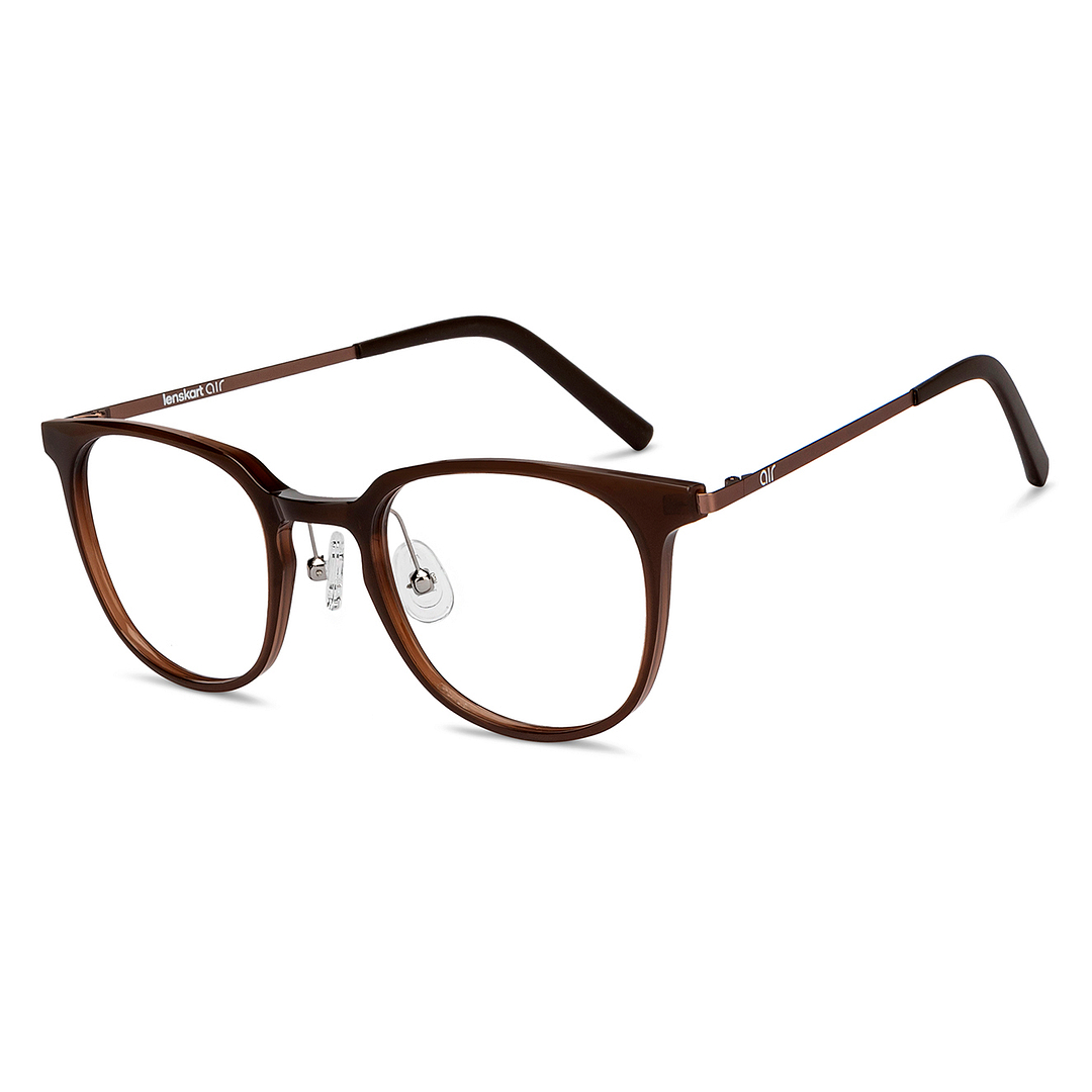 Lenskart Air Light Brown Full Rim Square right side