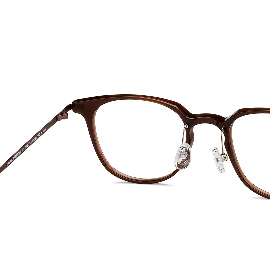 Lenskart Air Light Brown Full Rim Square right side