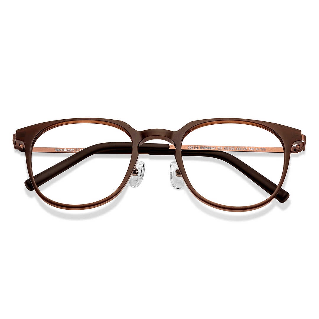 Lenskart Air Light Brown Full Rim Square left side