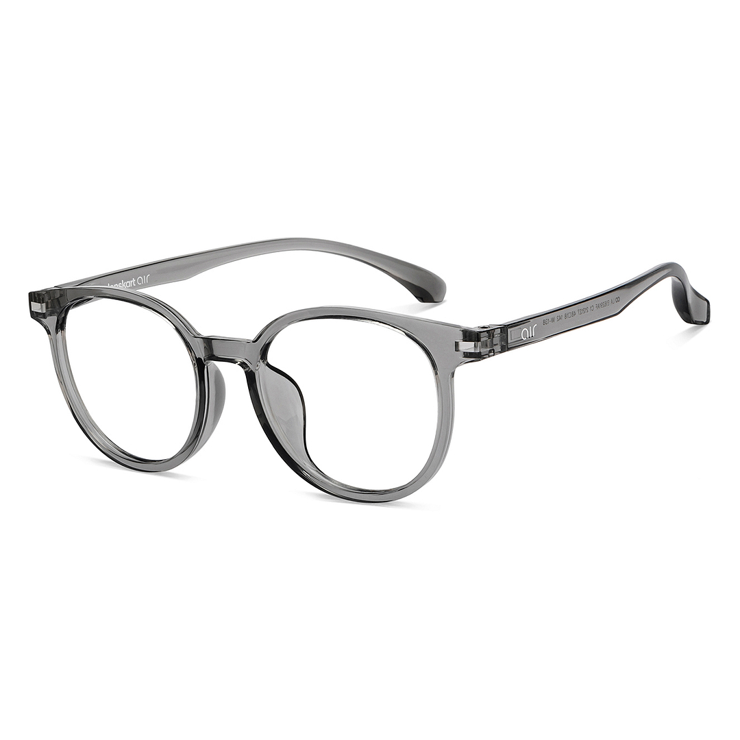 Lenskart Air Gray Transparent Full Rim Round right side