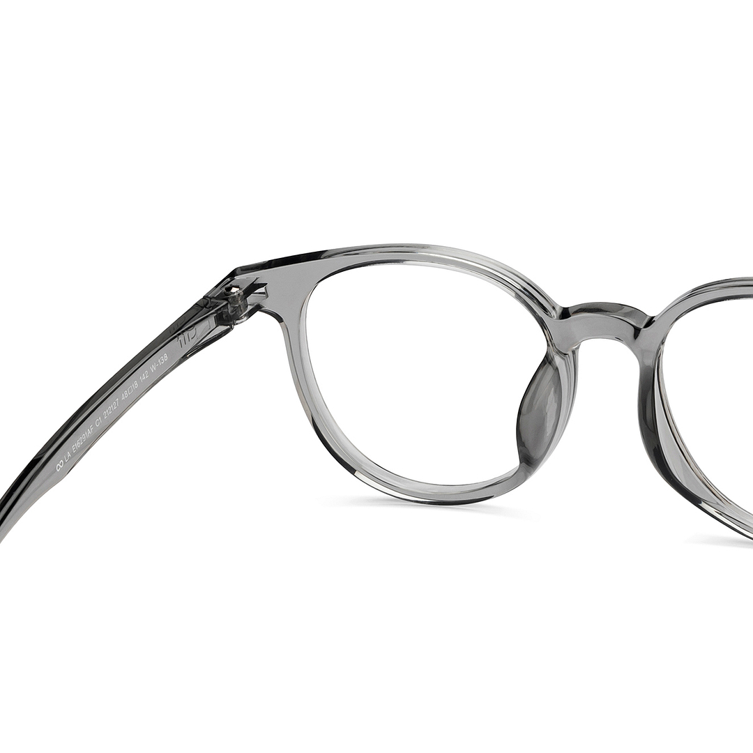 Lenskart Air Gray Transparent Full Rim Round right side
