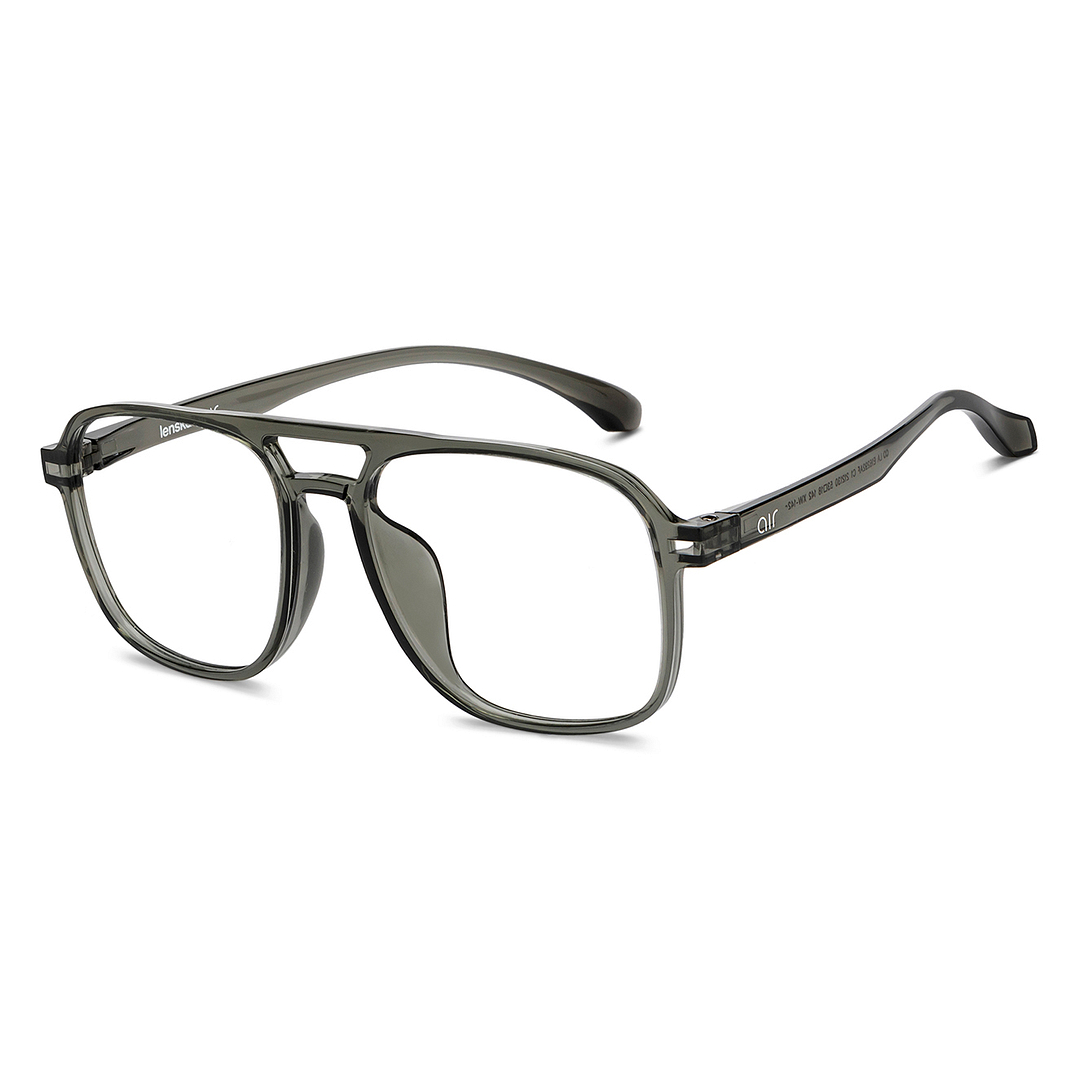 Lenskart Air Gray Transparent Full Rim Aviator right side