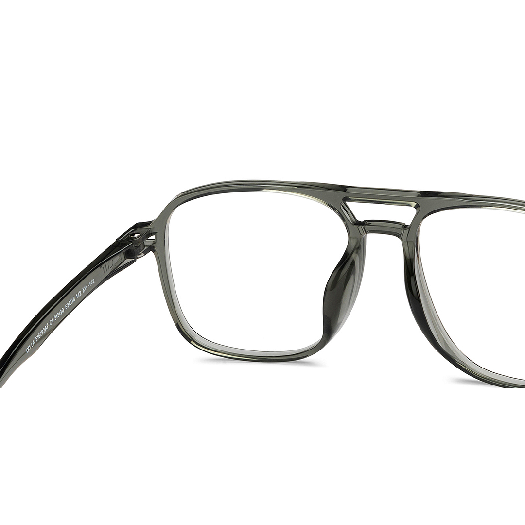Lenskart Air Gray Transparent Full Rim Aviator right side