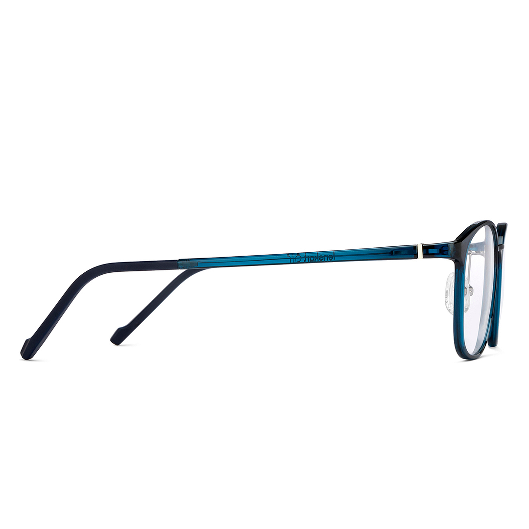 Lenskart Air Blue Transparent Full Rim Square left side