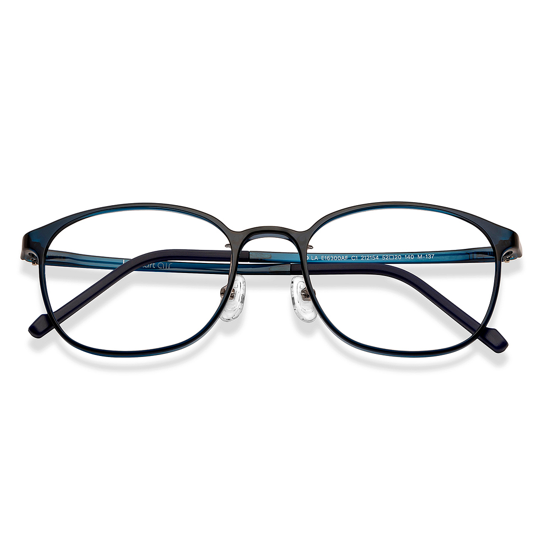 Lenskart Air Blue Transparent Full Rim Square left side