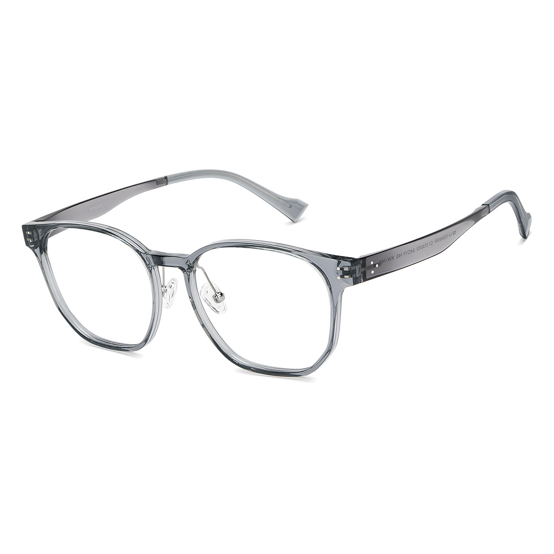 Lenskart Air Gray Transparent Full Rim Square left side
