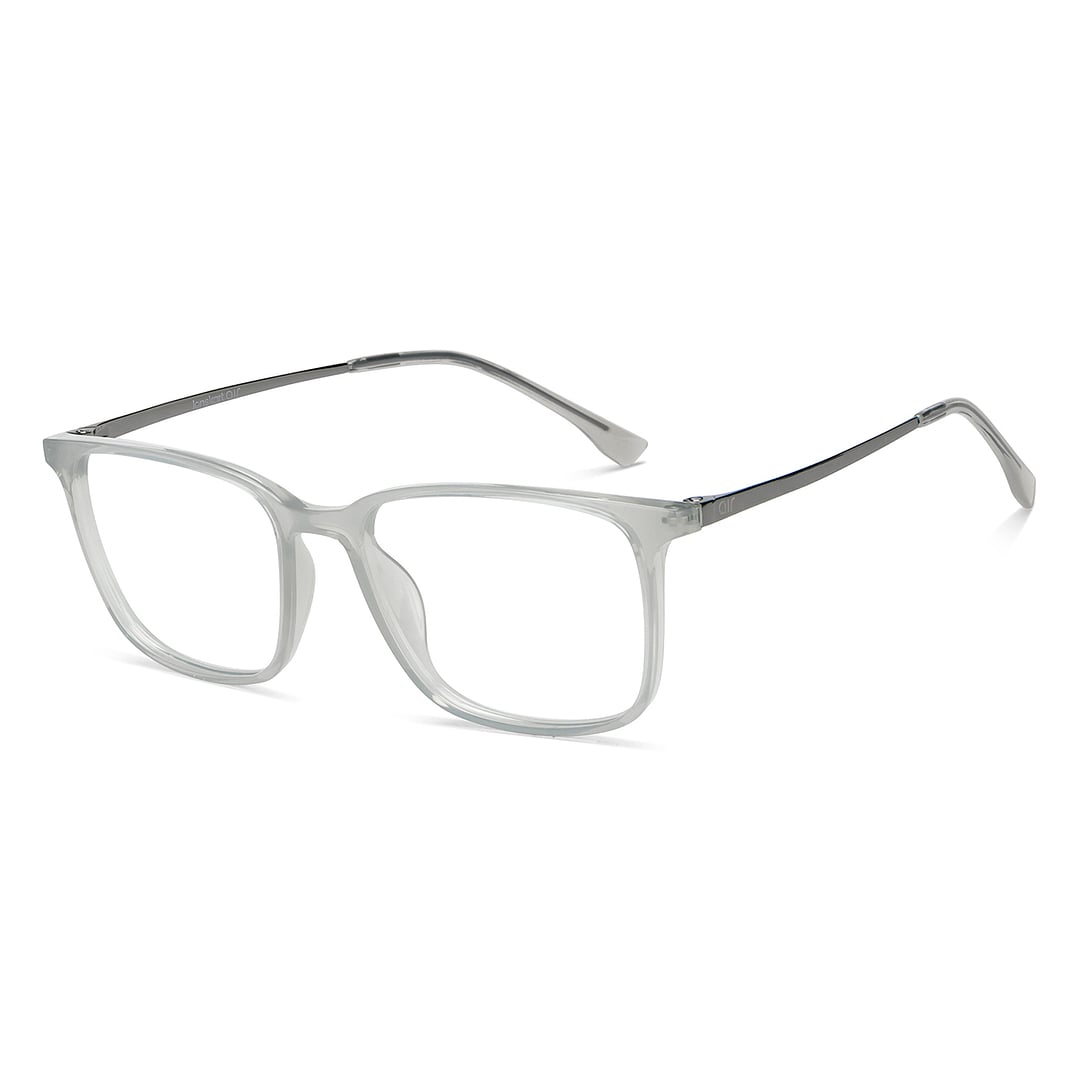 Lenskart Air Gray Transparent Full Rim Square left side