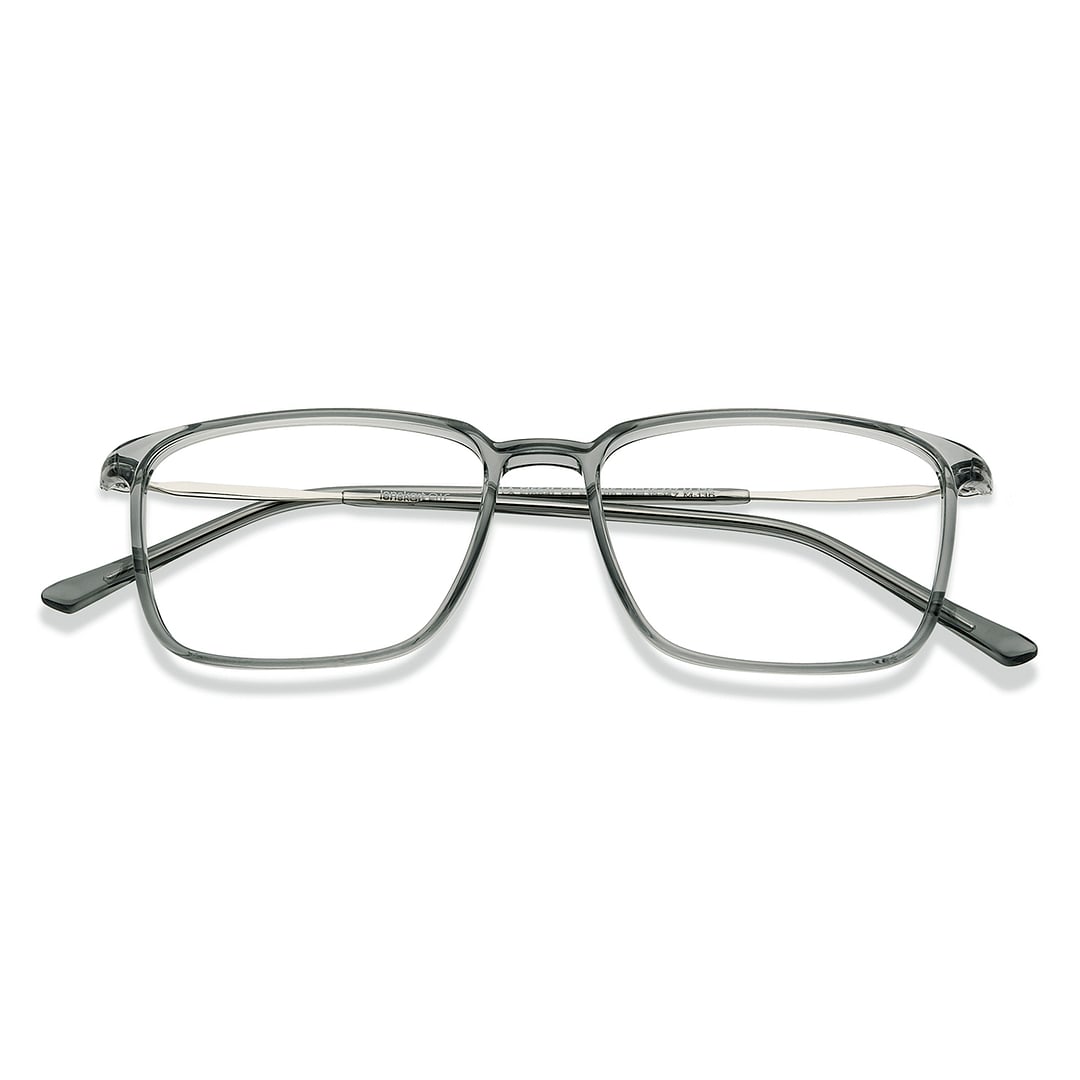 Lenskart Air Gray Transparent Full Rim Rectangle left side