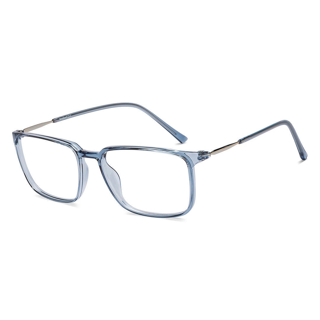 Lenskart Air Blue Transparent Full Rim Rectangle left side