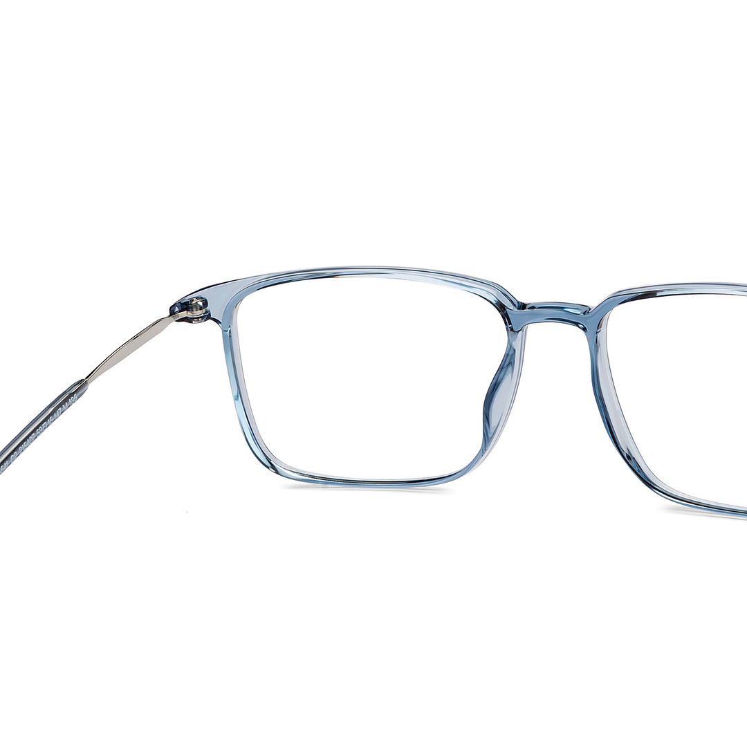 Lenskart Air Blue Transparent Full Rim Rectangle left side