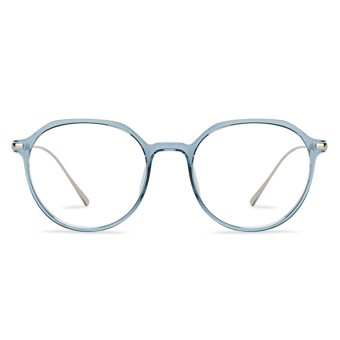 Lenskart Air Blue Transparent Full Rim Round right side