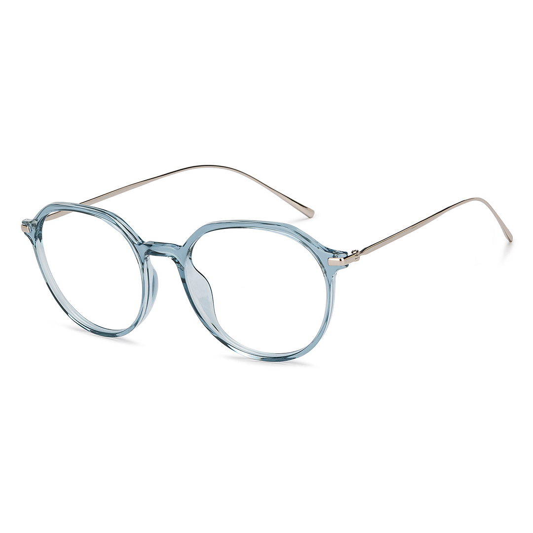 Lenskart Air Blue Transparent Full Rim Round right side