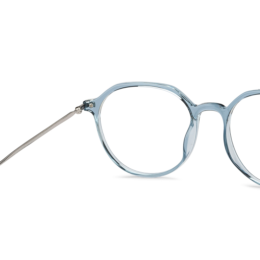 Lenskart Air Blue Transparent Full Rim Round right side