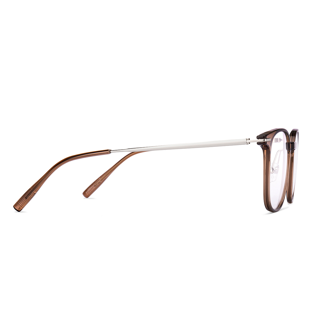 Lenskart Air Light Brown Full Rim Round left side
