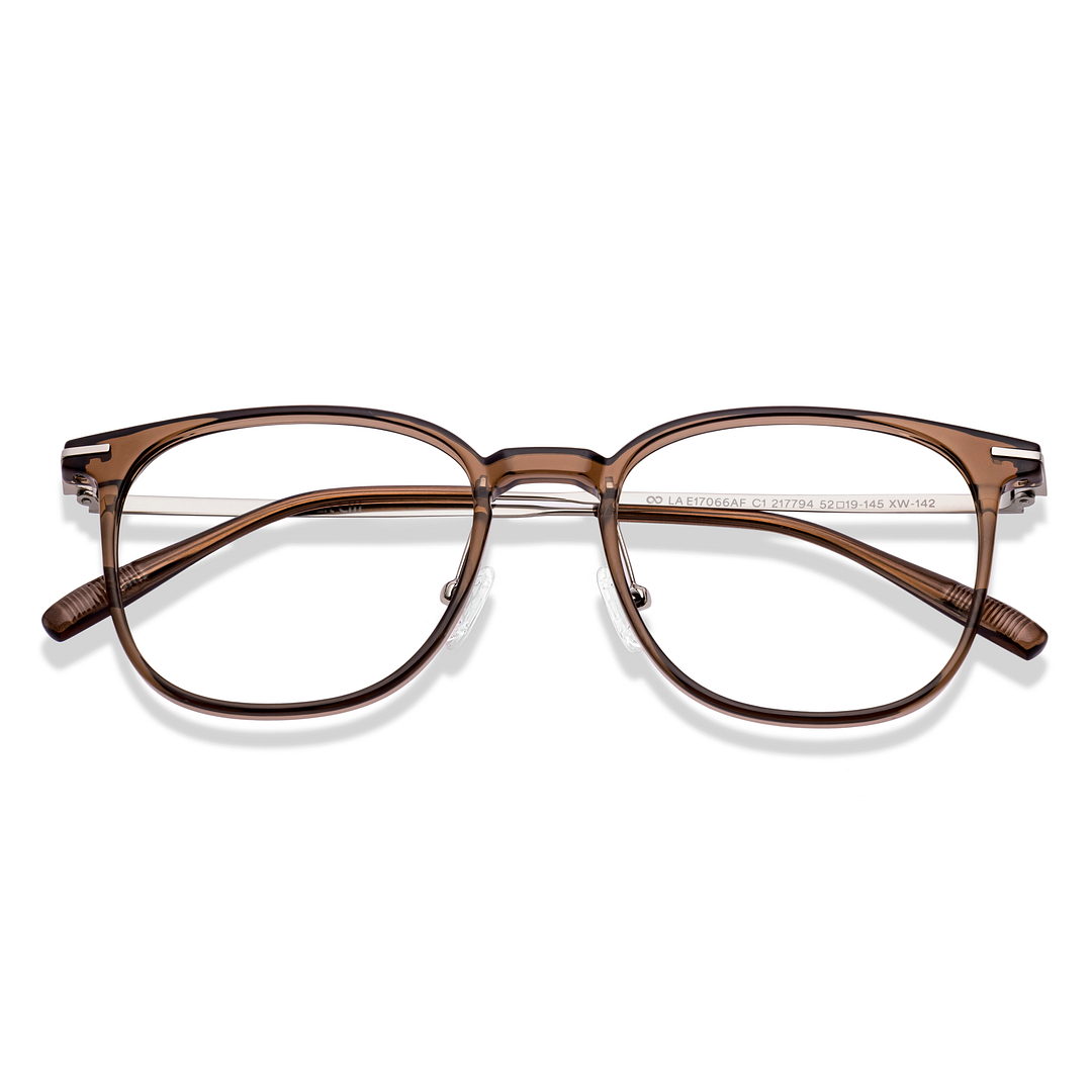 Lenskart Air Light Brown Full Rim Round left side