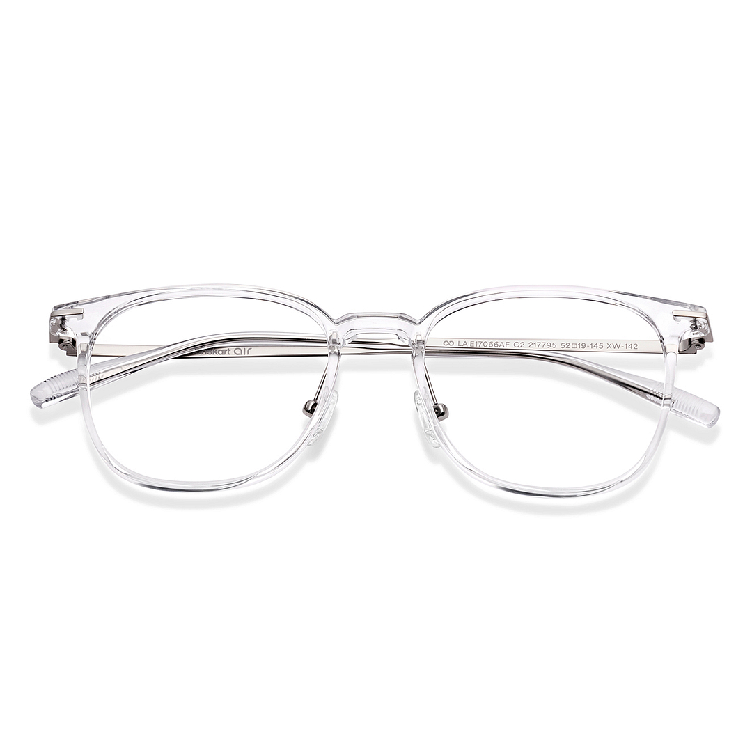 Lenskart Air Crystal Transparent Full Rim Round left side