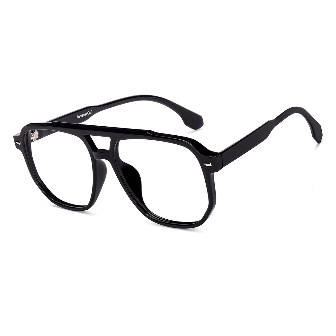 Lenskart Air Black Full Rim Aviator left side