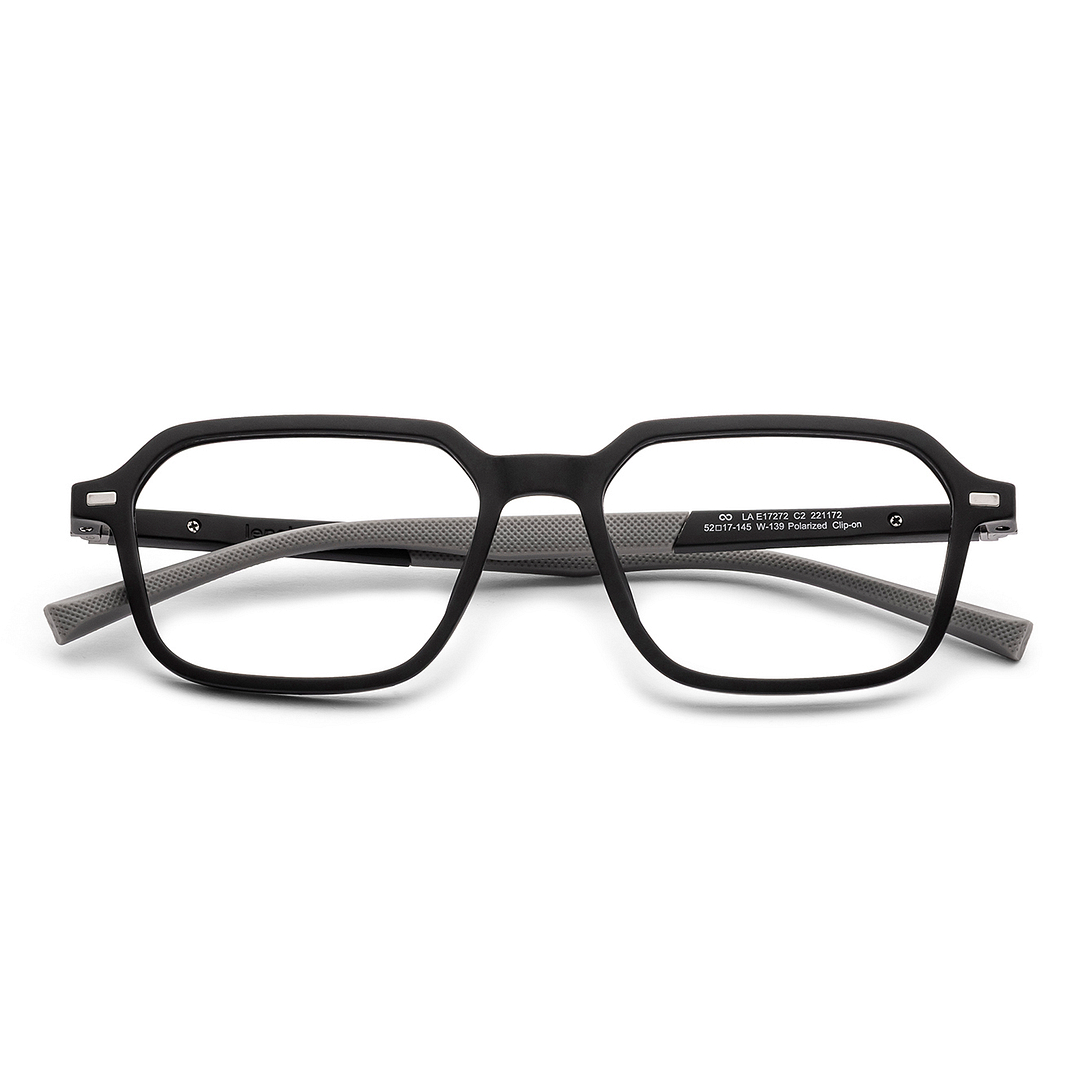 Green Black Full Rim Rectangle Lenskart Air Switch LA E17272 Clip