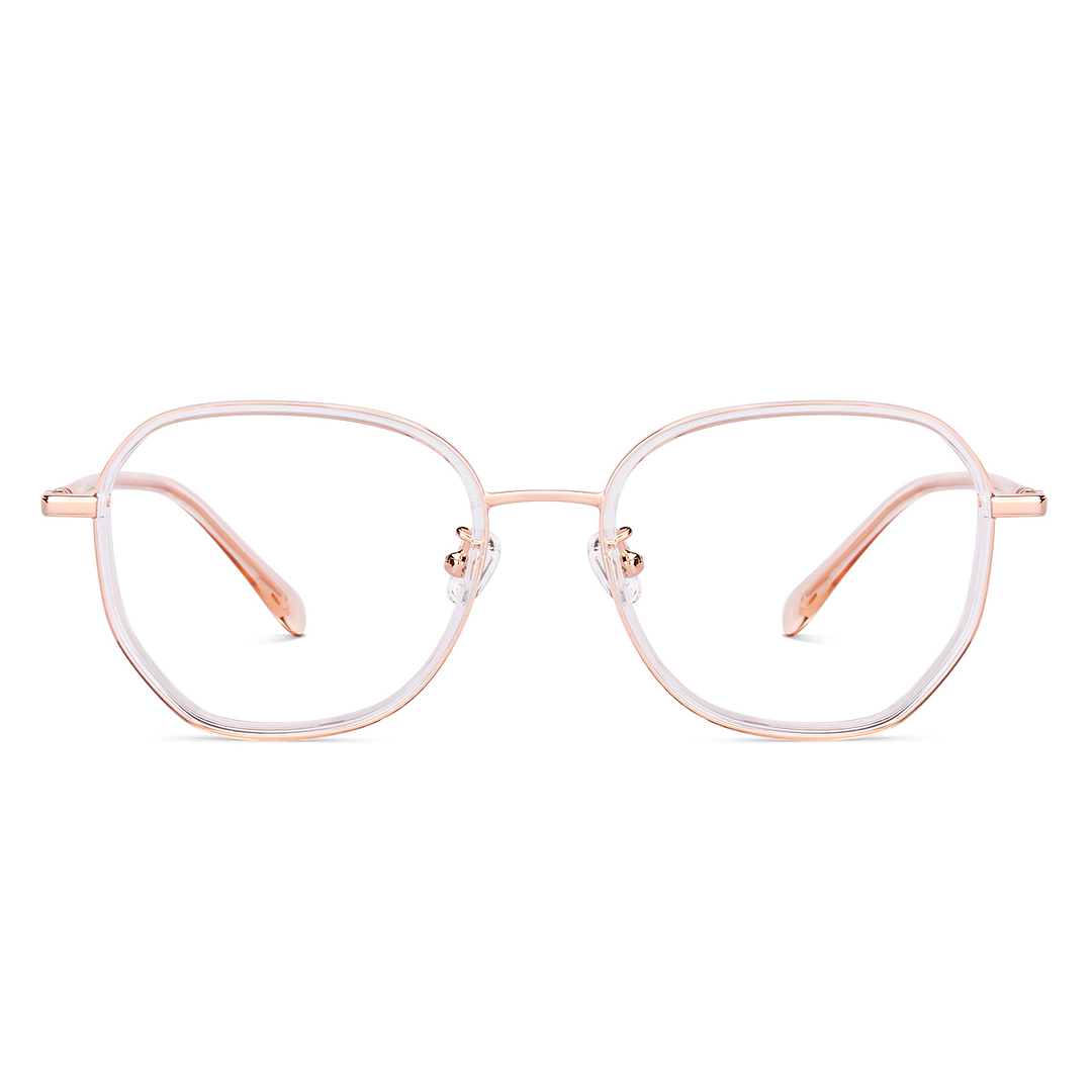 Lenskart Air Rose Gold Full Rim Geometric left side