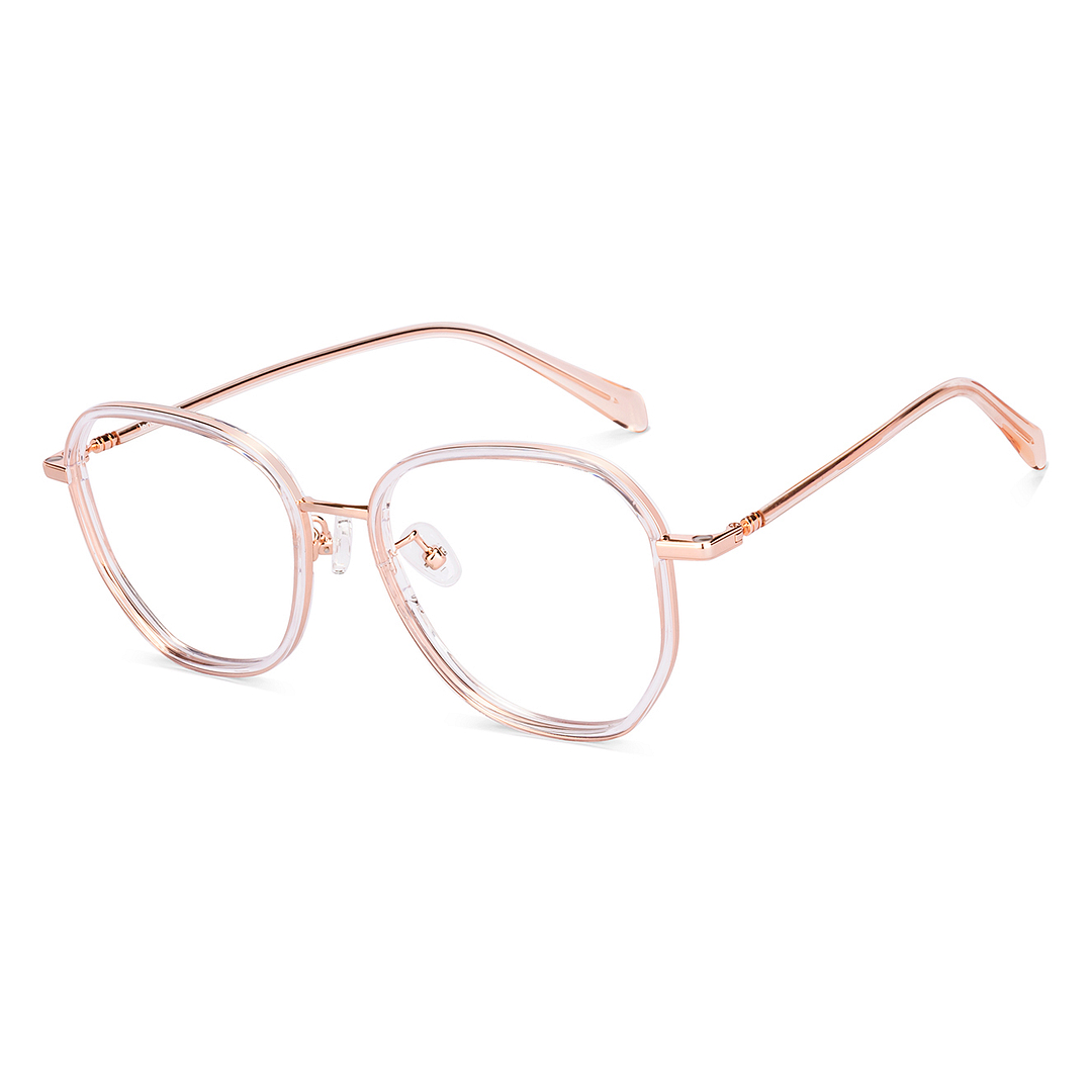 Lenskart Air Rose Gold Full Rim Geometric right side