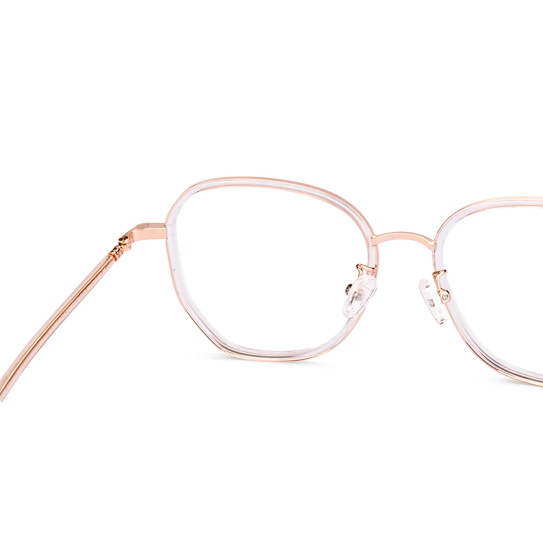 Lenskart Air Rose Gold Full Rim Geometric left side