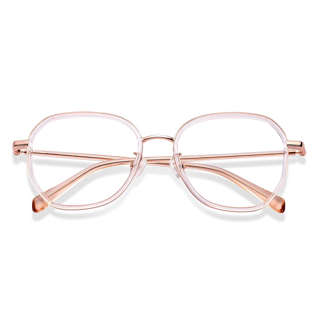 Lenskart Air Rose Gold Full Rim Geometric right side