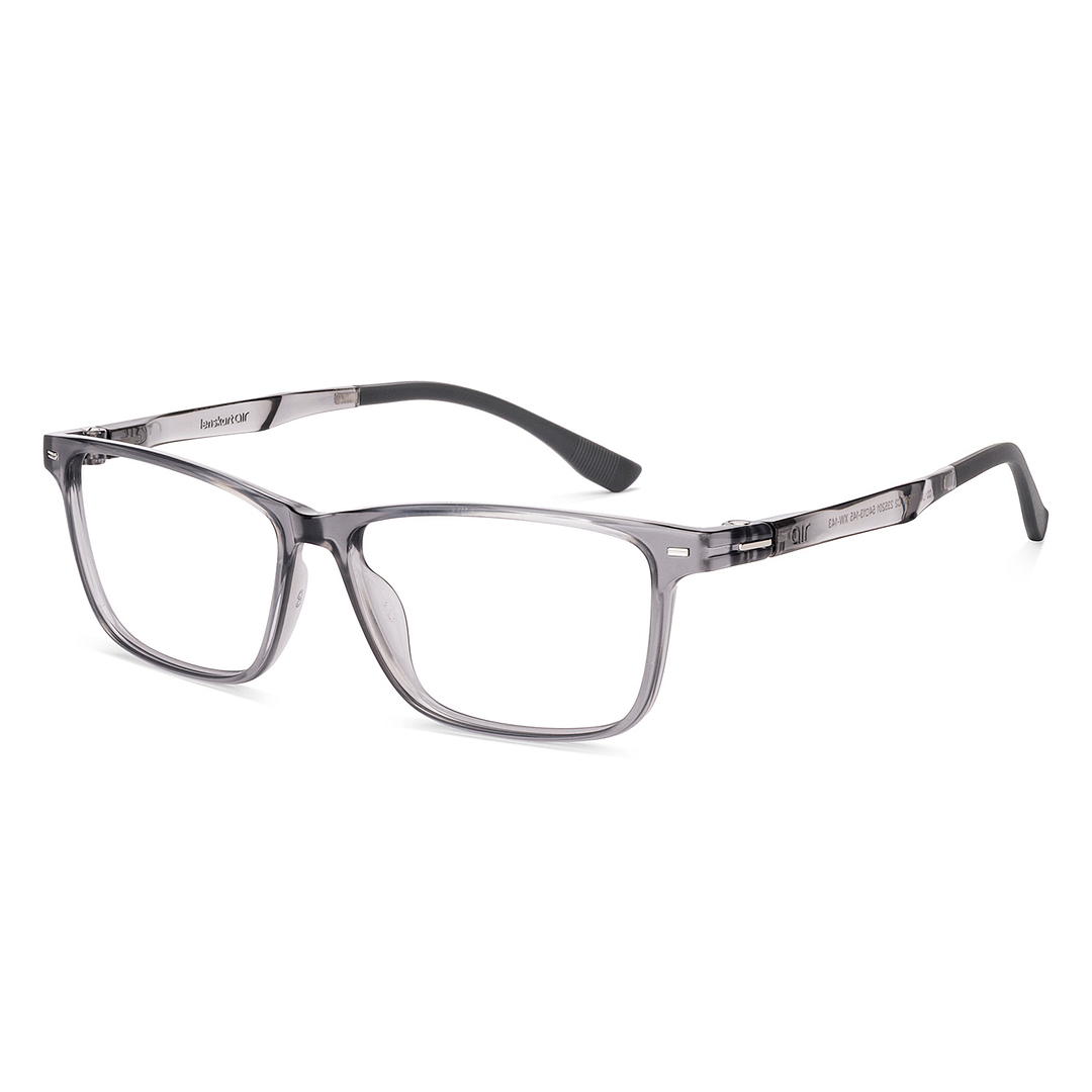 Lenskart Air Gray Transparent Full Rim Rectangle left side