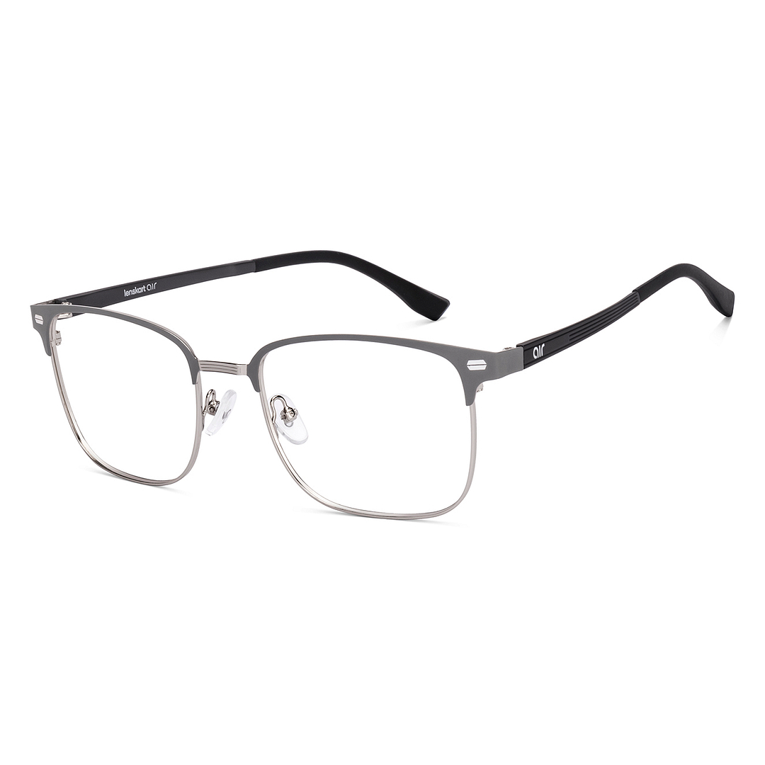 Lenskart Air Matte Light Grey Full Rim Square right side