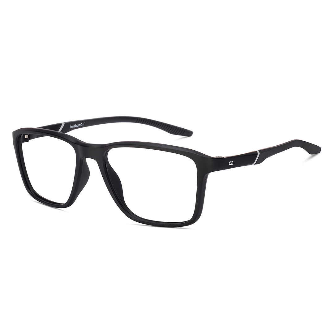 Matte Black Full Rim Square Lenskart Air Comfort LA E000074-C2