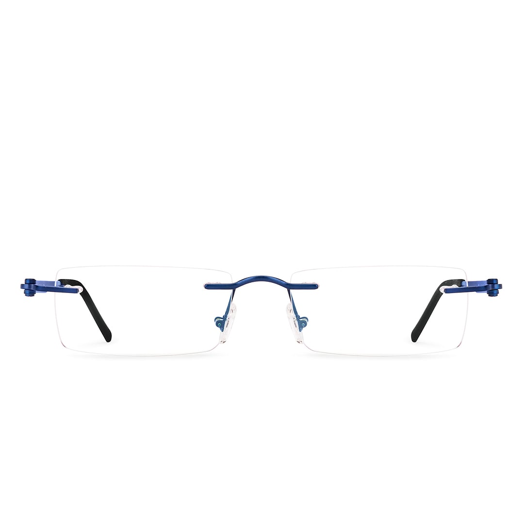Lenskart Air Blue Rimless Rectangle right side