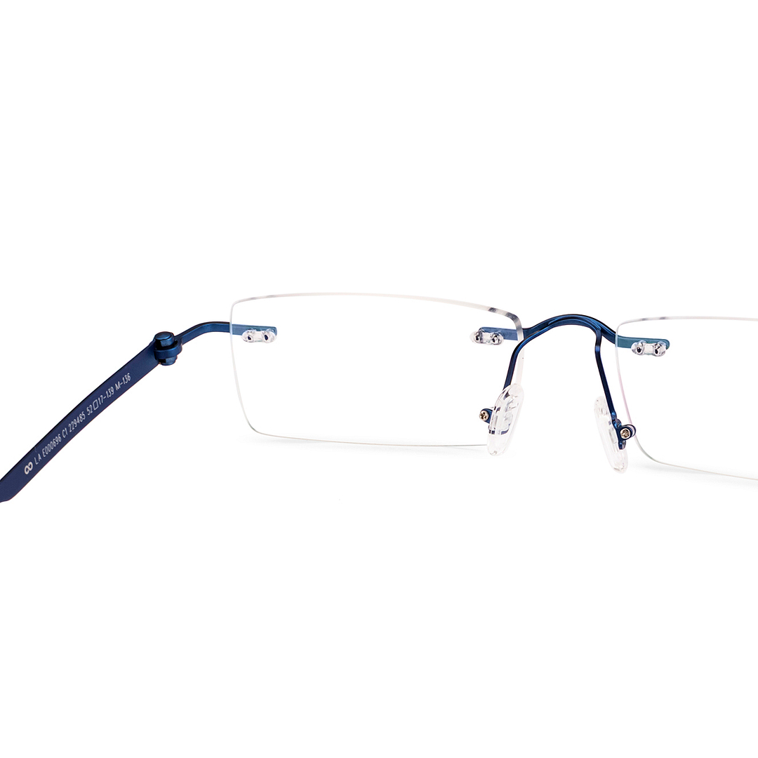 Lenskart Air Blue Rimless Rectangle right side