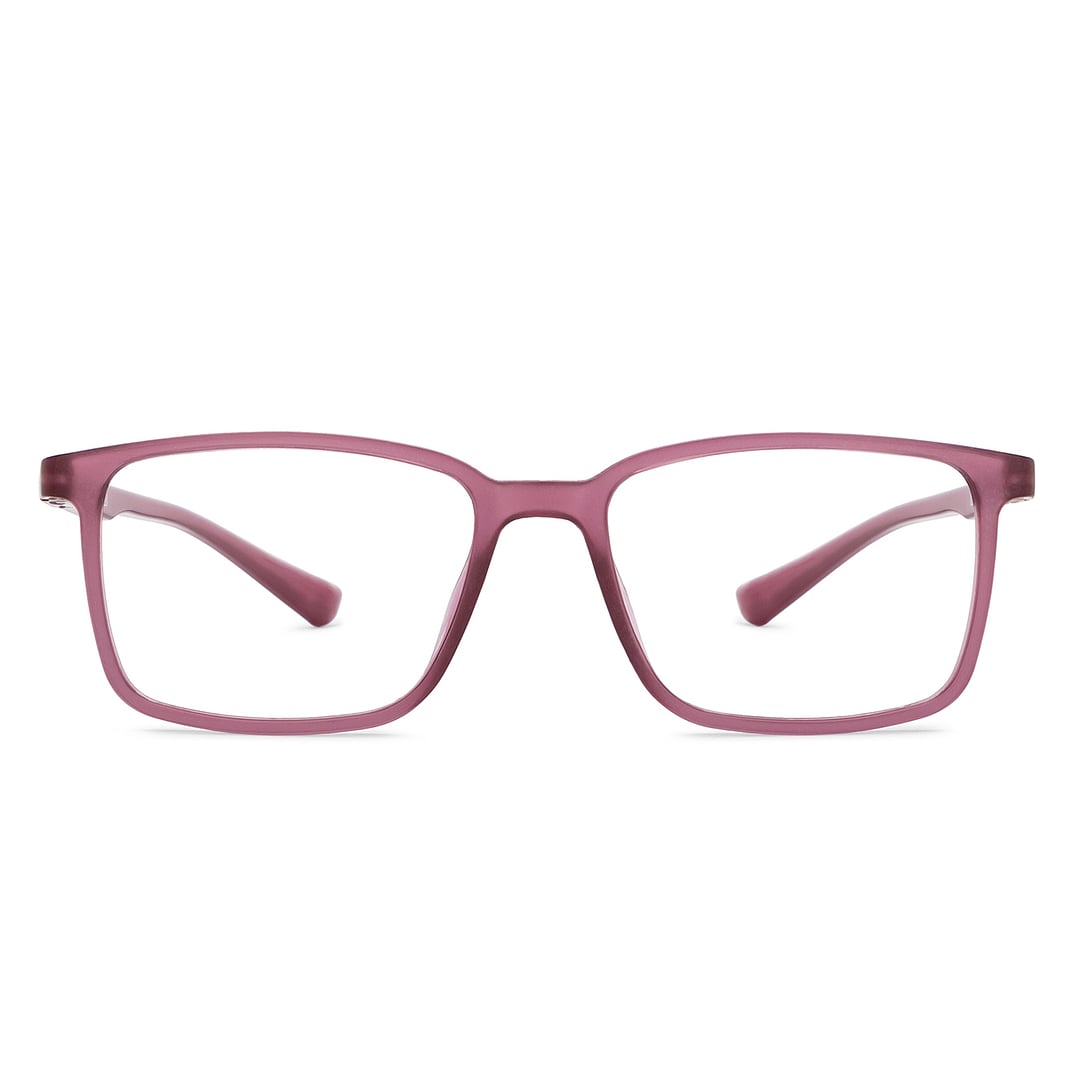 Lenskart BLU Screen Glasses Blue Block Zero Power Screen Glasses : Purple Full Rim Rectangle Lenskart Blu-C6 LB E13737 right side