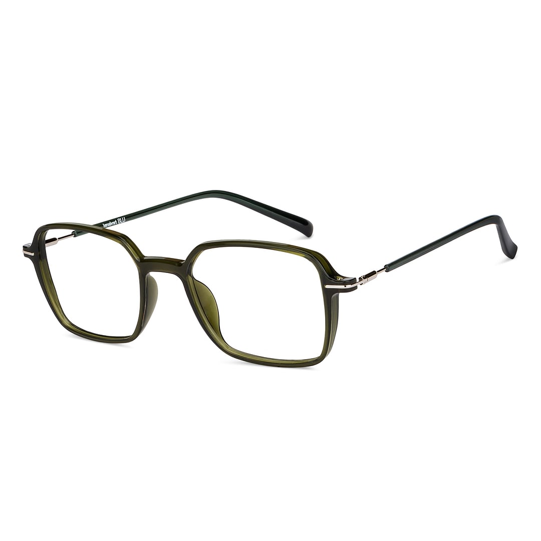 Lenskart BLU Screen Glasses Blue Block Zero Power Screen Glasses : Green Gold Full Rim Square Lenskart Blu-C3 right side