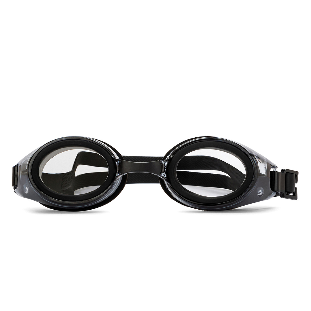 Lenskart Boost Online Black Transparent Full Rim Round Lenskart Boost ADULT SWIM LKB S15396-C1 Swimming Goggles right side