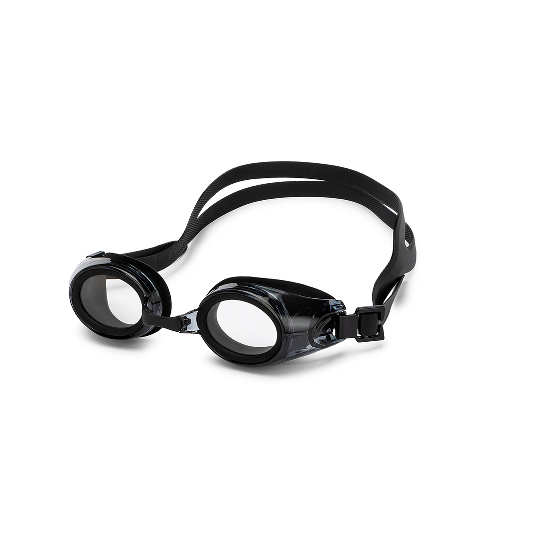 Lenskart Boost Online Black Transparent Full Rim Round Lenskart Boost ADULT SWIM LKB S15396-C1 Swimming Goggles right side