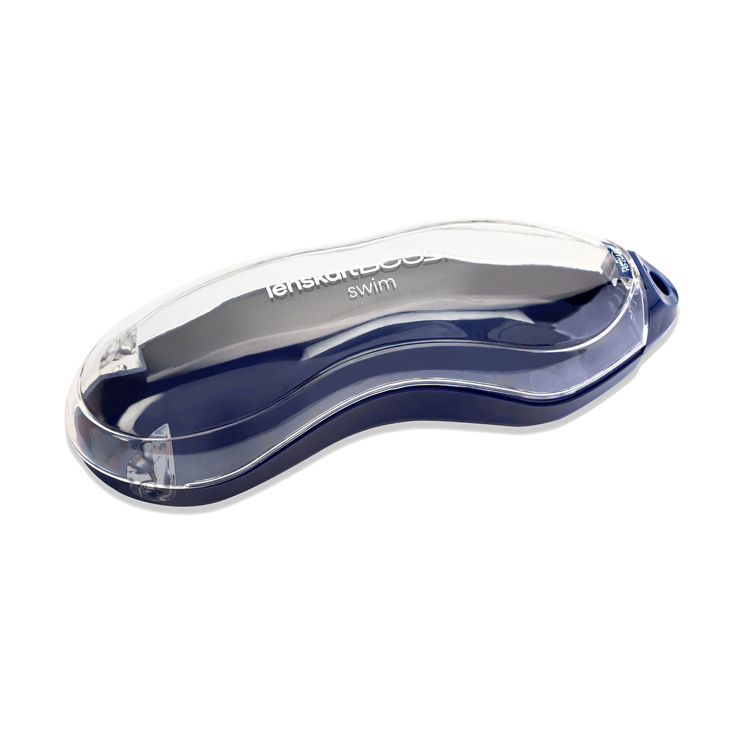 Lenskart Boost Online Black Transparent Full Rim Round Lenskart Boost ADULT SWIM LKB S15396-C1 Swimming Goggles right side