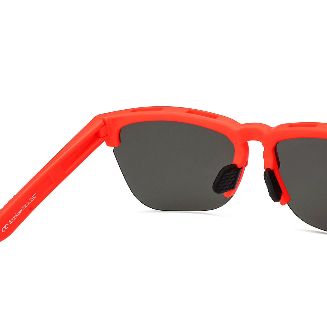 Lenskart Boost Online Brown Half Rim Square right side