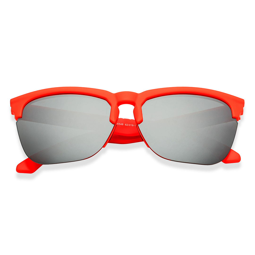 Lenskart Boost Online Brown Half Rim Square left side