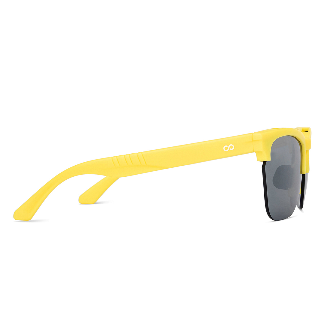 Lenskart Boost Online Yellow Half Rim Square left side