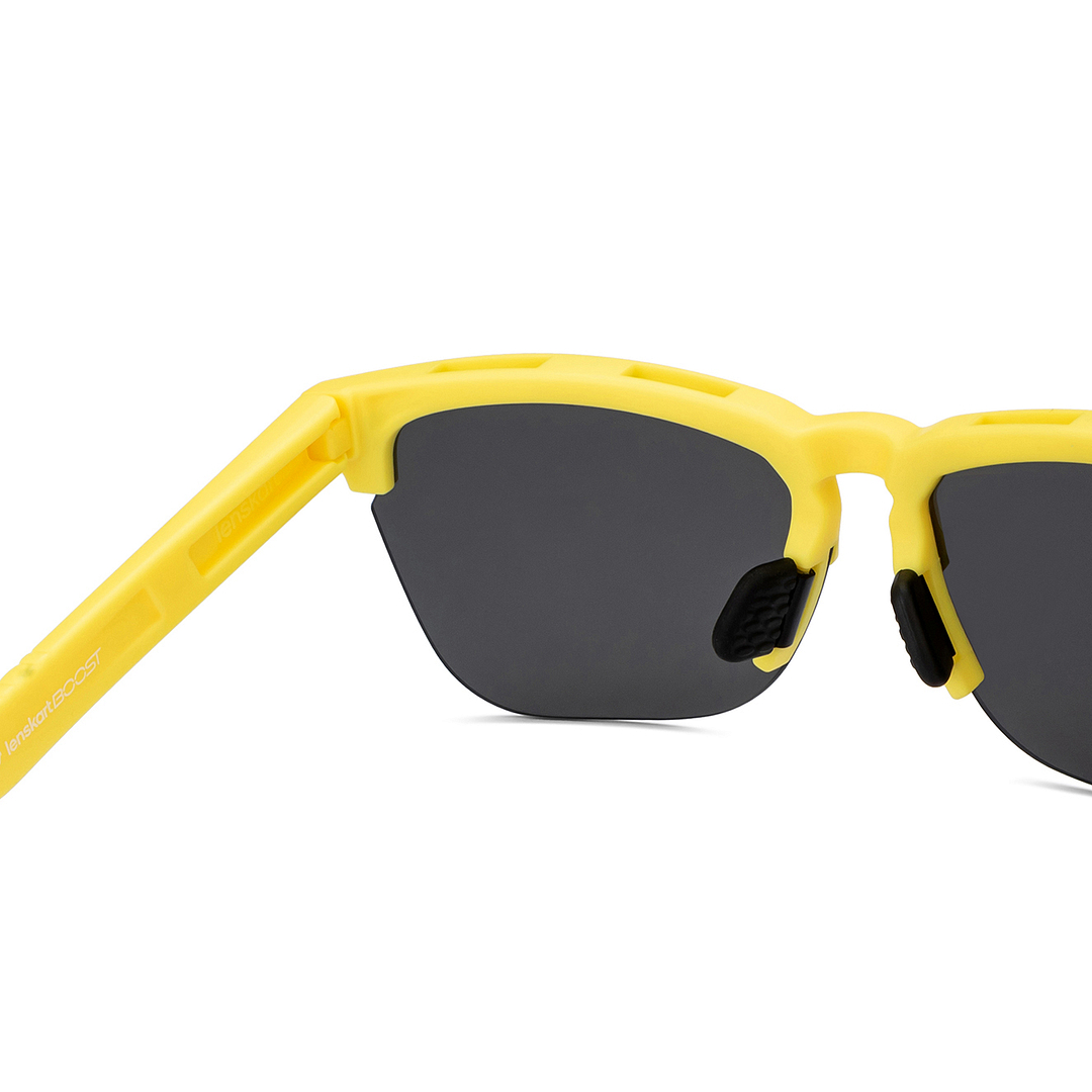 Lenskart Boost Online Yellow Half Rim Square right side