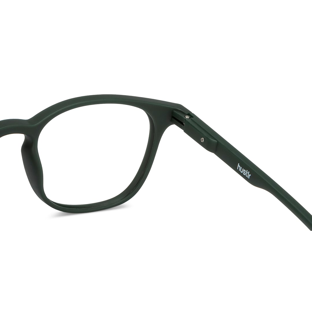 Lenskart Hustlr Online Military Green Full Rim Square right side