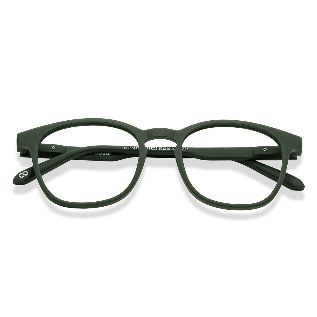 Lenskart Hustlr Online Military Green Full Rim Square left side