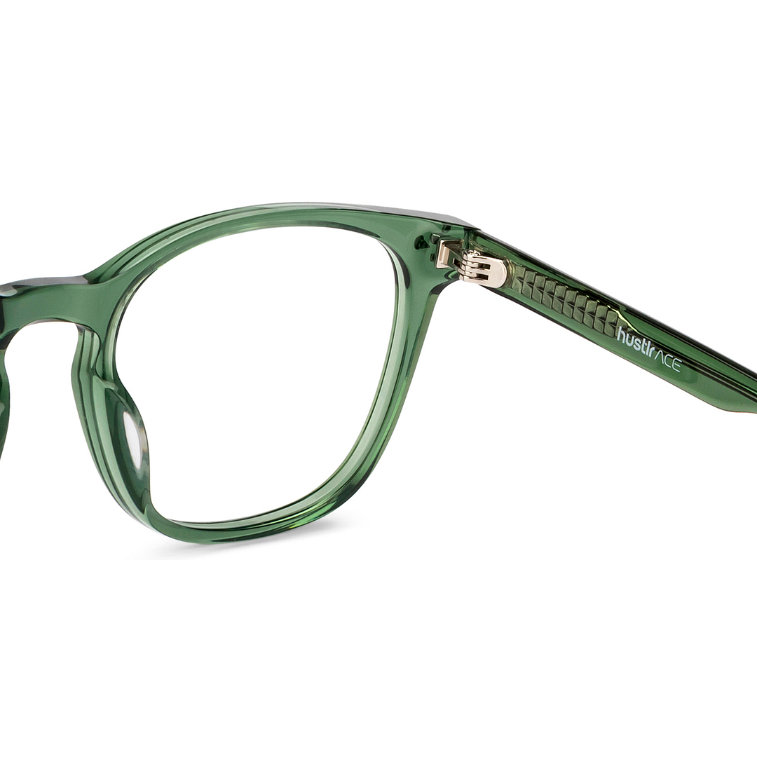 Lenskart Hustlr Olive-Ace Full Rim Square left side