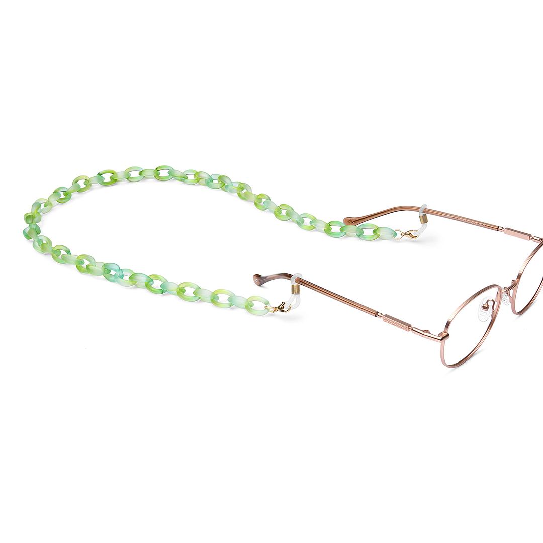 Lenskart STUDIO Green Yellow Transparent Chain Lenskart LK A16108-C2 Length 600 cm Width 11 mm left side