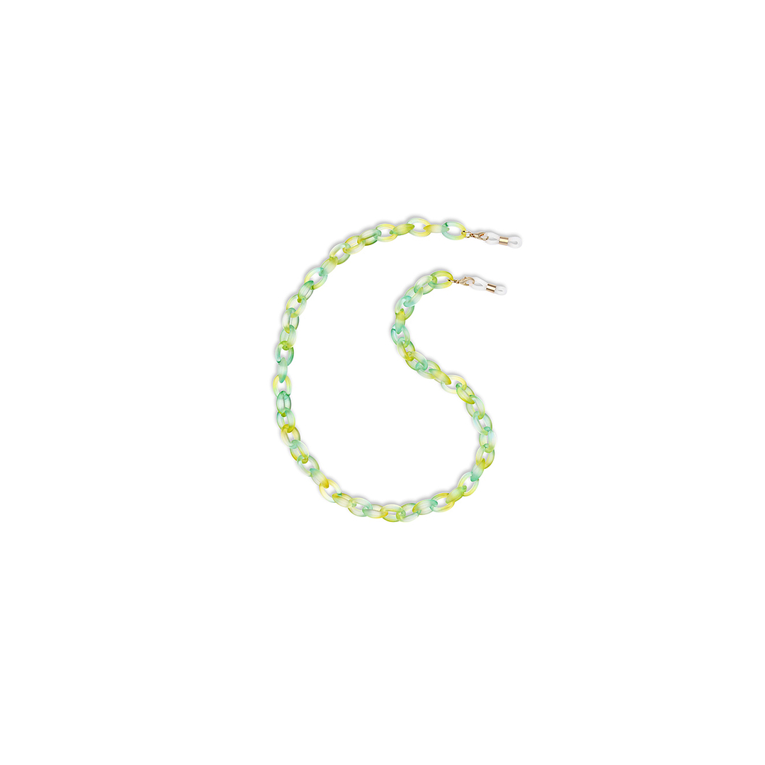 Lenskart STUDIO Green Yellow Transparent Chain Lenskart LK A16108-C2 Length 600 cm Width 11 mm left side