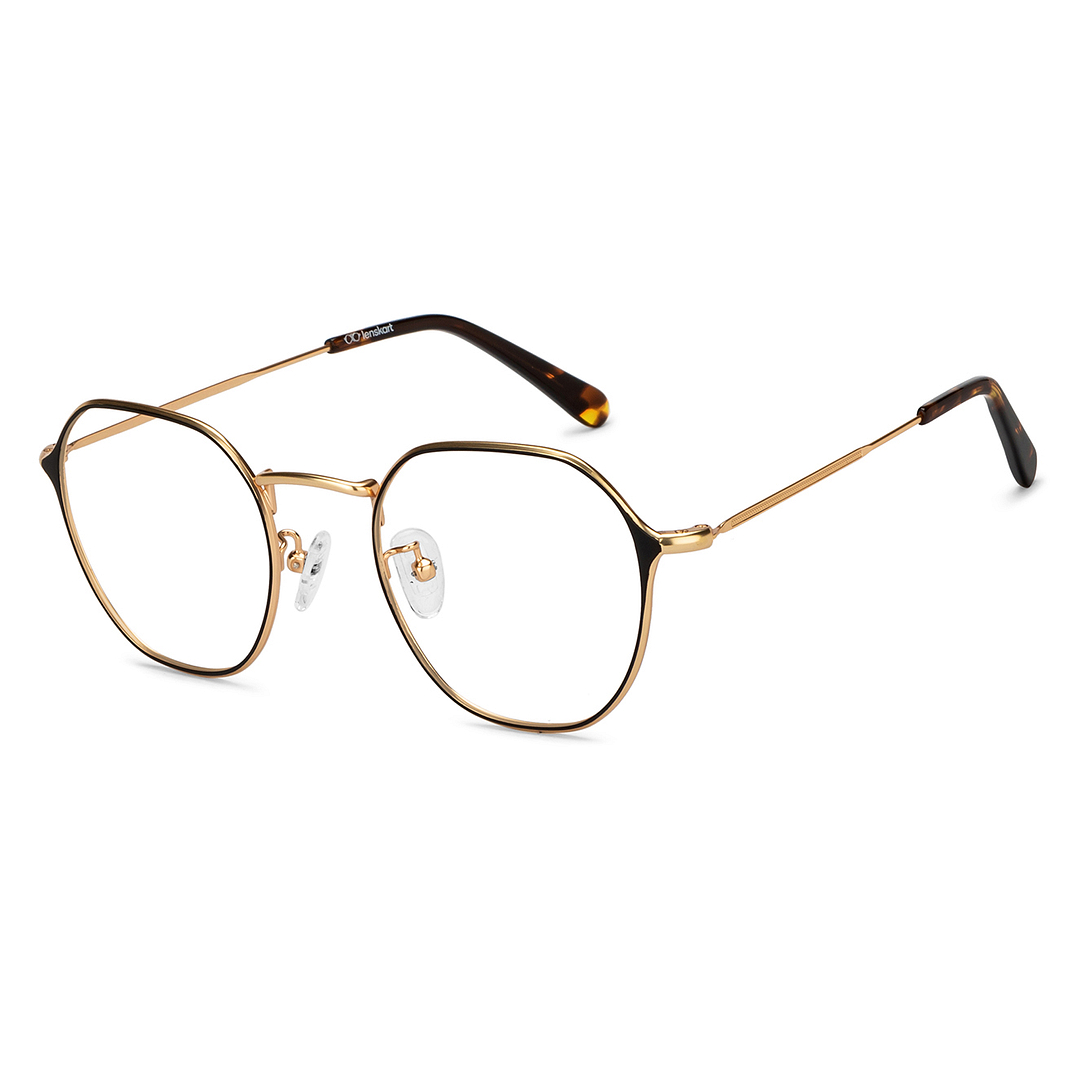 Buy Black Gold Tortoise Full Rim Round Vincent Chase SG Essentials