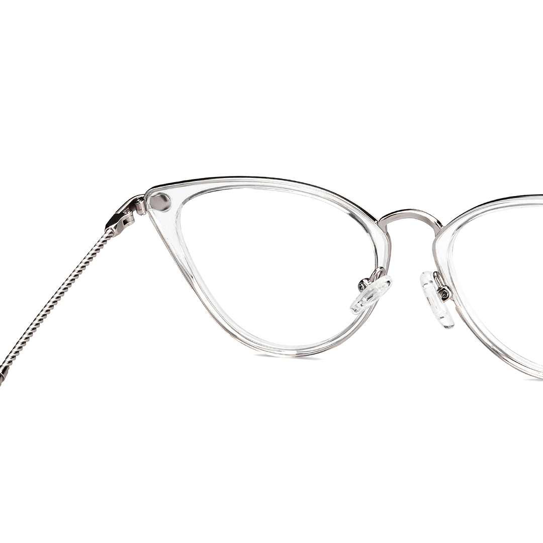 Lenskart Studio Online Crystal Transparent Full Rim Cat Eye left side