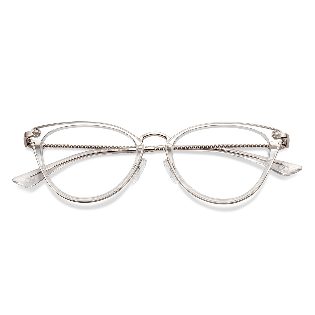 Lenskart Studio Online Crystal Transparent Full Rim Cat Eye right side