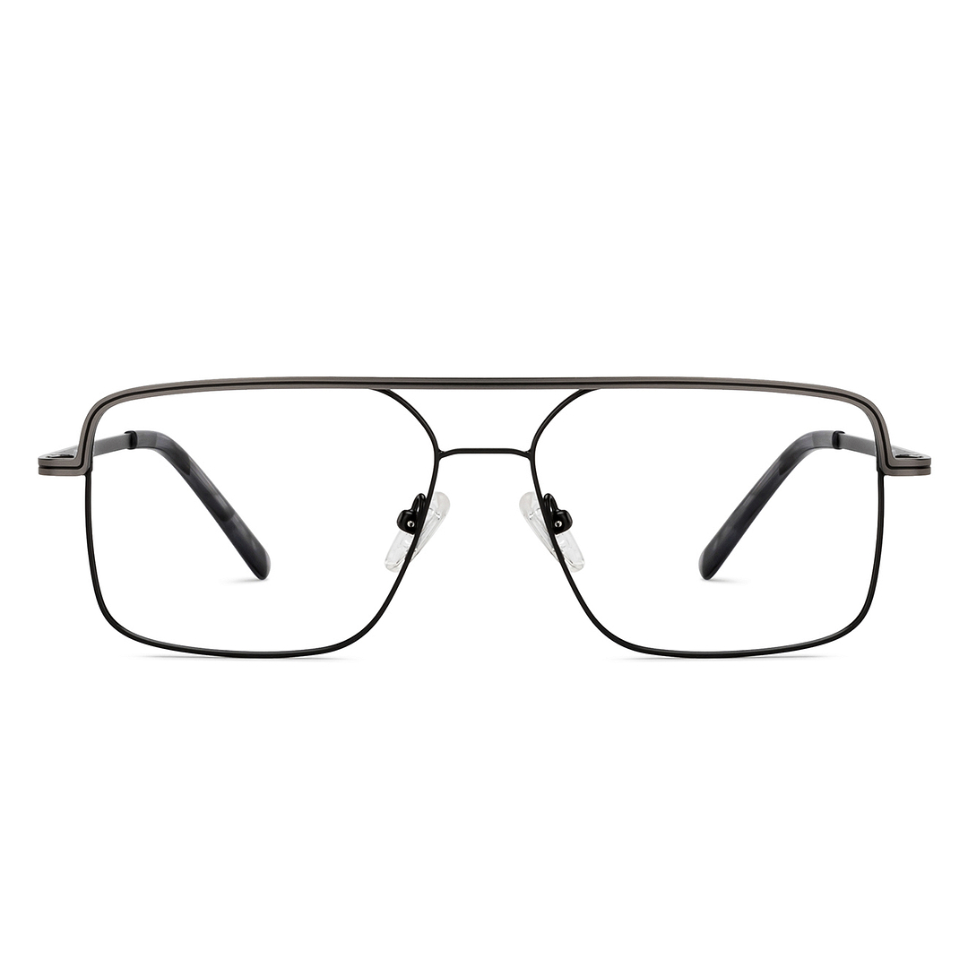 Lenskart Studio Online Dark Gunmetal Full Rim Square left side