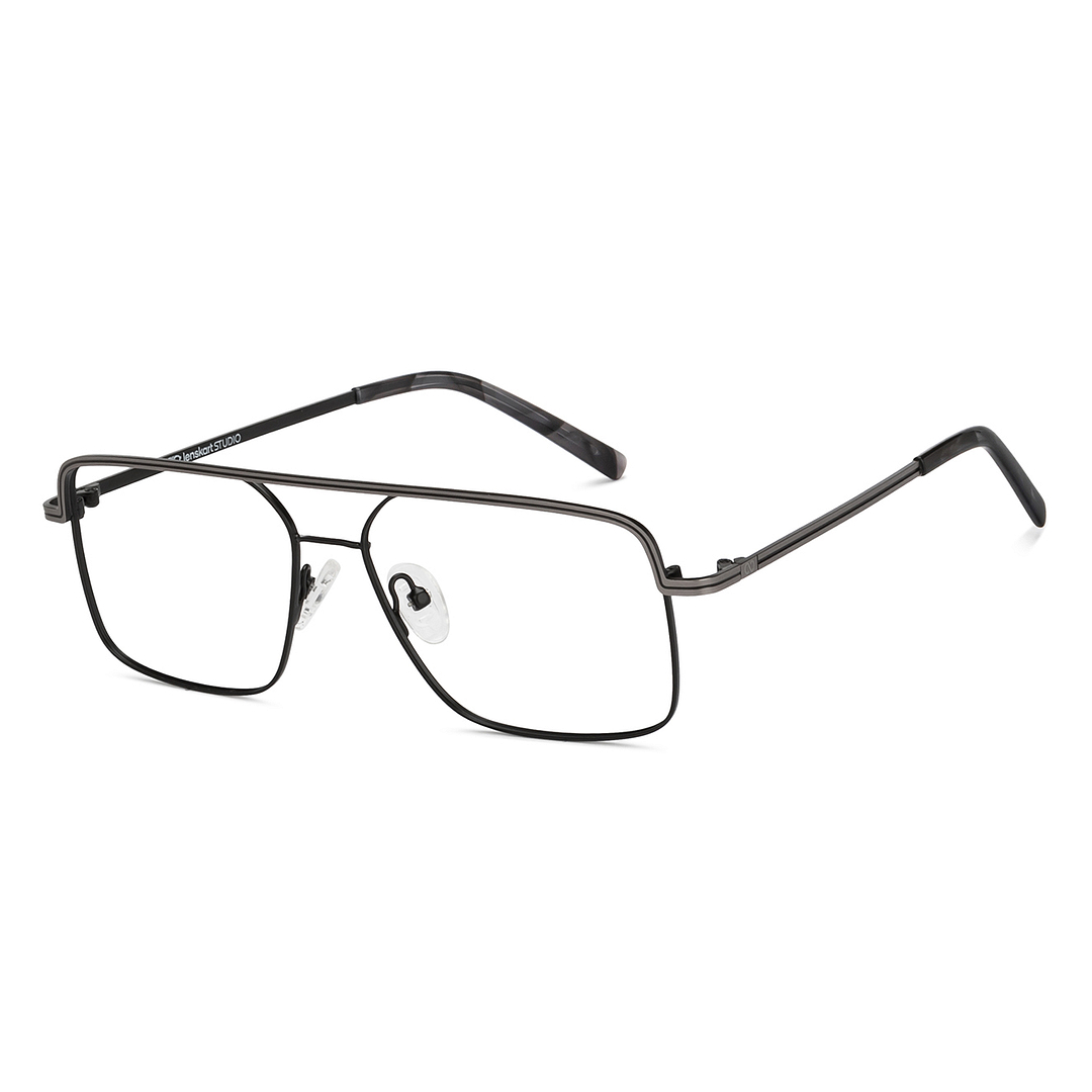 Lenskart Studio Online Dark Gunmetal Full Rim Square right side